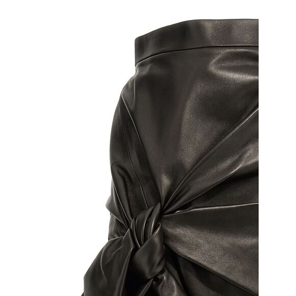 Mcqueen Women's Maxi Bow Leather Skirt - Picture 3 of 4